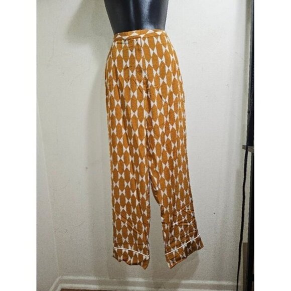 NWT Tory Burch Devi Pant in Gold Diamond Tile Size 6 - Picture 3 of 10